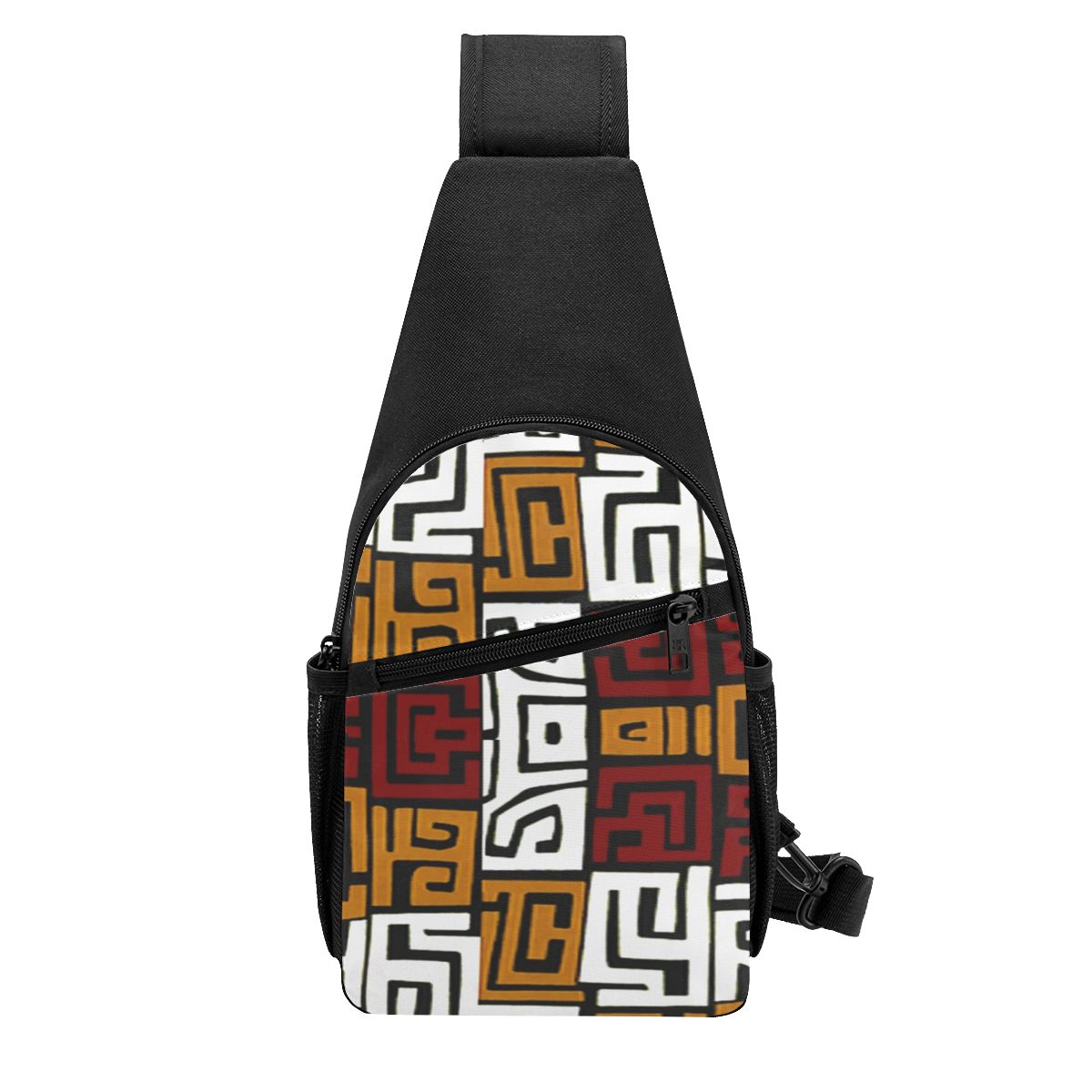 Sling Backpack Shoulder - African Kuba Fabric Chest Bag Men