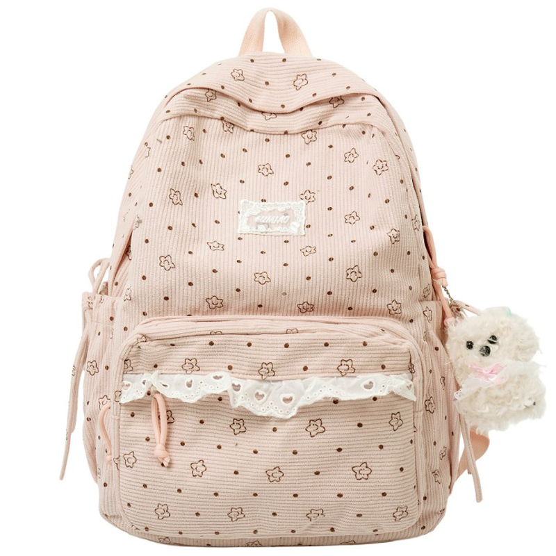 Polka Dot Print Floral Printed - огляд і ціна Fashion Backpack Women