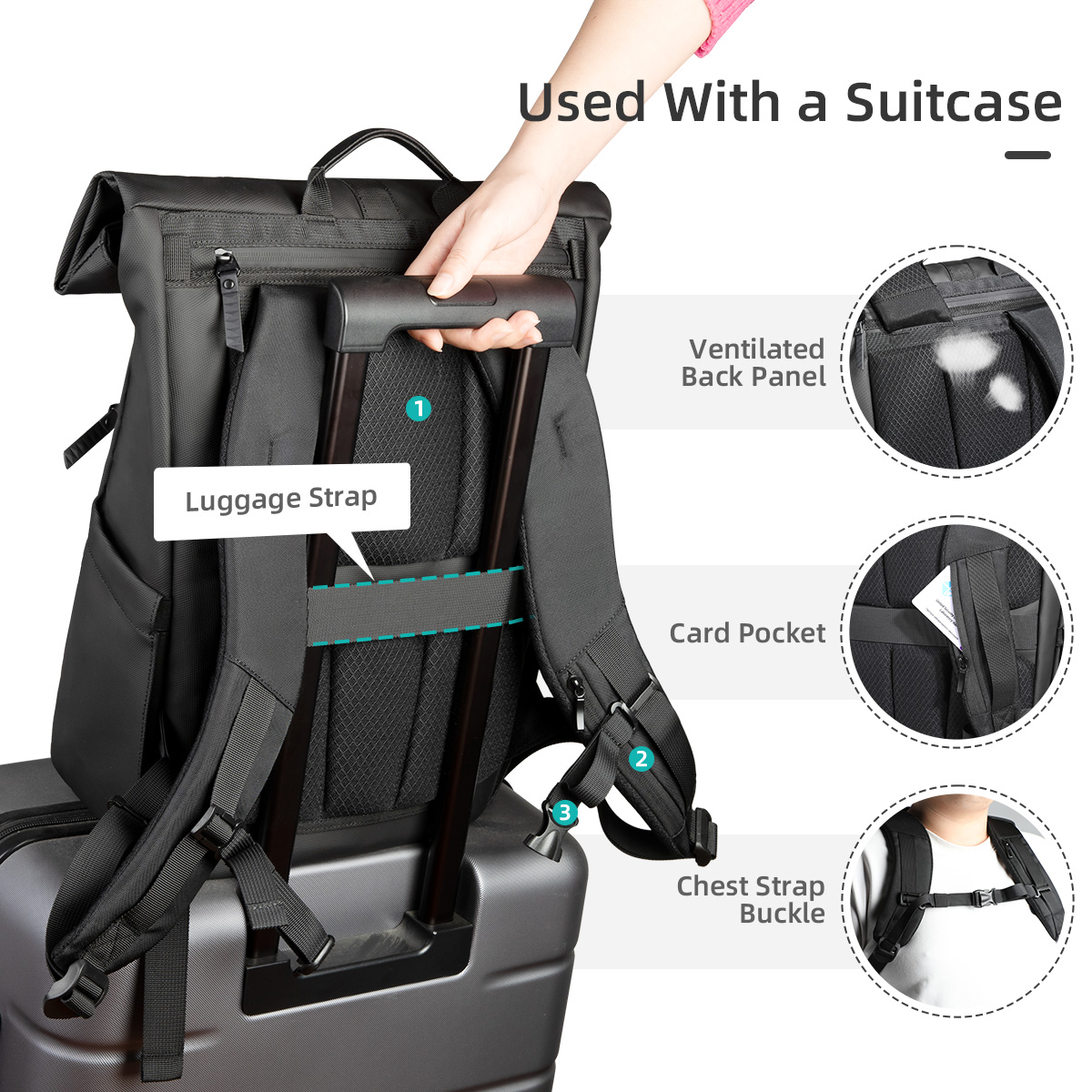 HK Multifunctional Travel Back - огляд і ціна Laptop Backpack 15.6