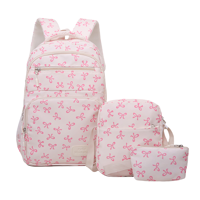 3Pcs Cute Bow Print Backpack w - огляд і ціна Sling Backpack Shoulder