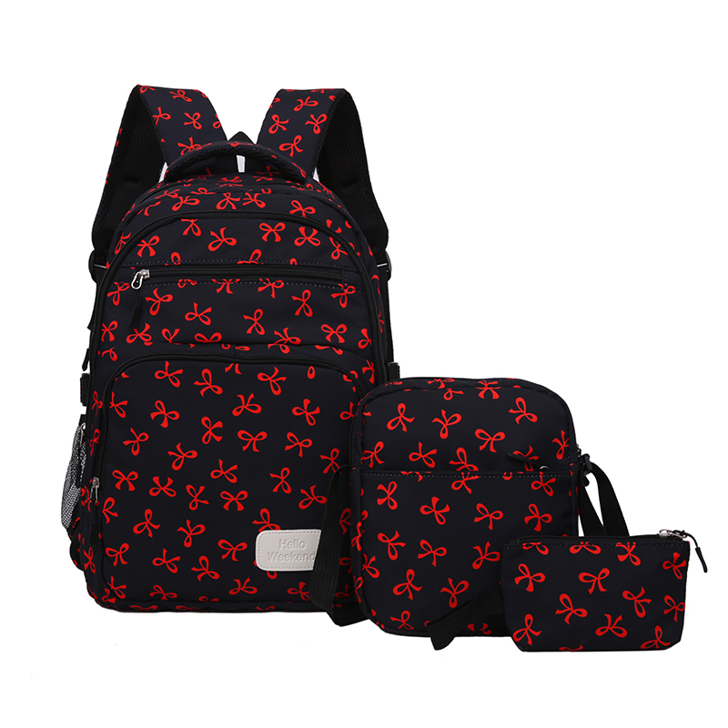 3Pcs Cute Bow Print Backpack w - огляд і ціна Sling Backpack Shoulder